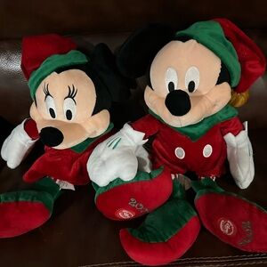 Disney Red and Green Holiday Plush